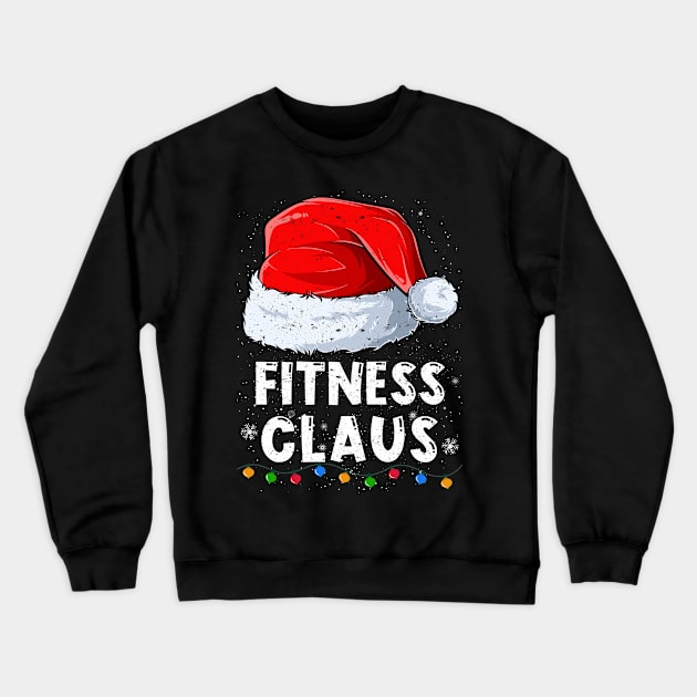 Fitness Claus Christmas Santa Family Matching Pajama Crewneck Sweatshirt by tabaojohnny